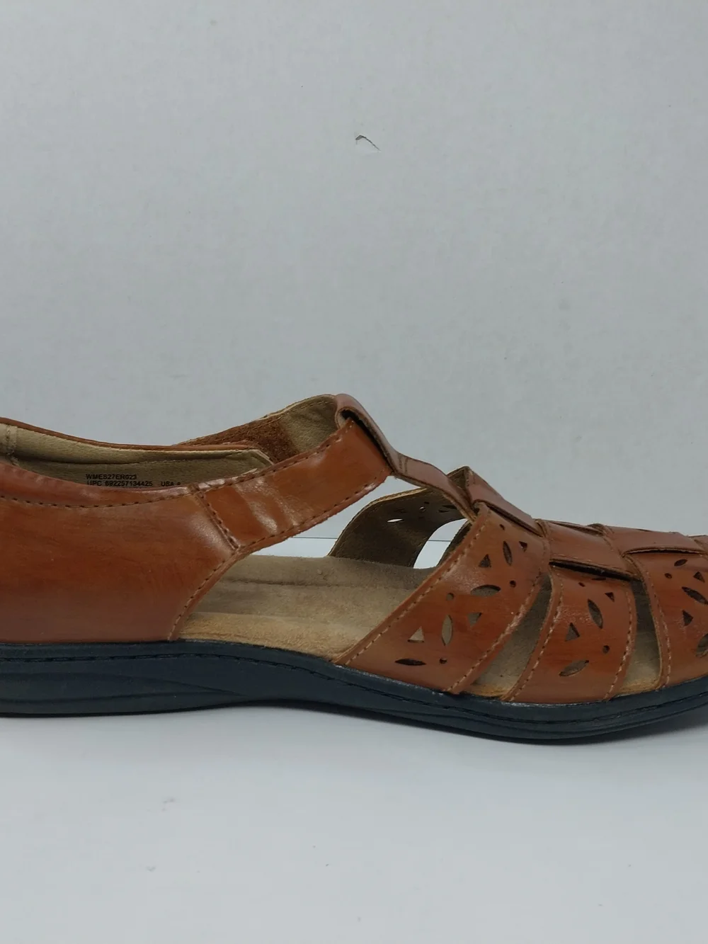 Earth Spirit Sandal Womens 8 Brown Fisherman Closed Toe Slip On Casual Leather - Picture 9 of 12